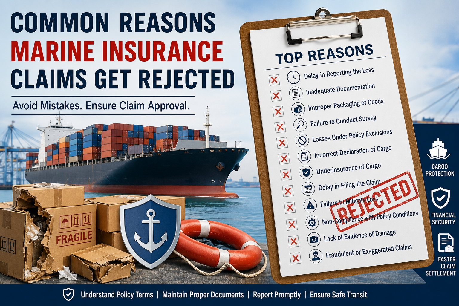 Common Reasons Marine Insurance Claims Get Rejected